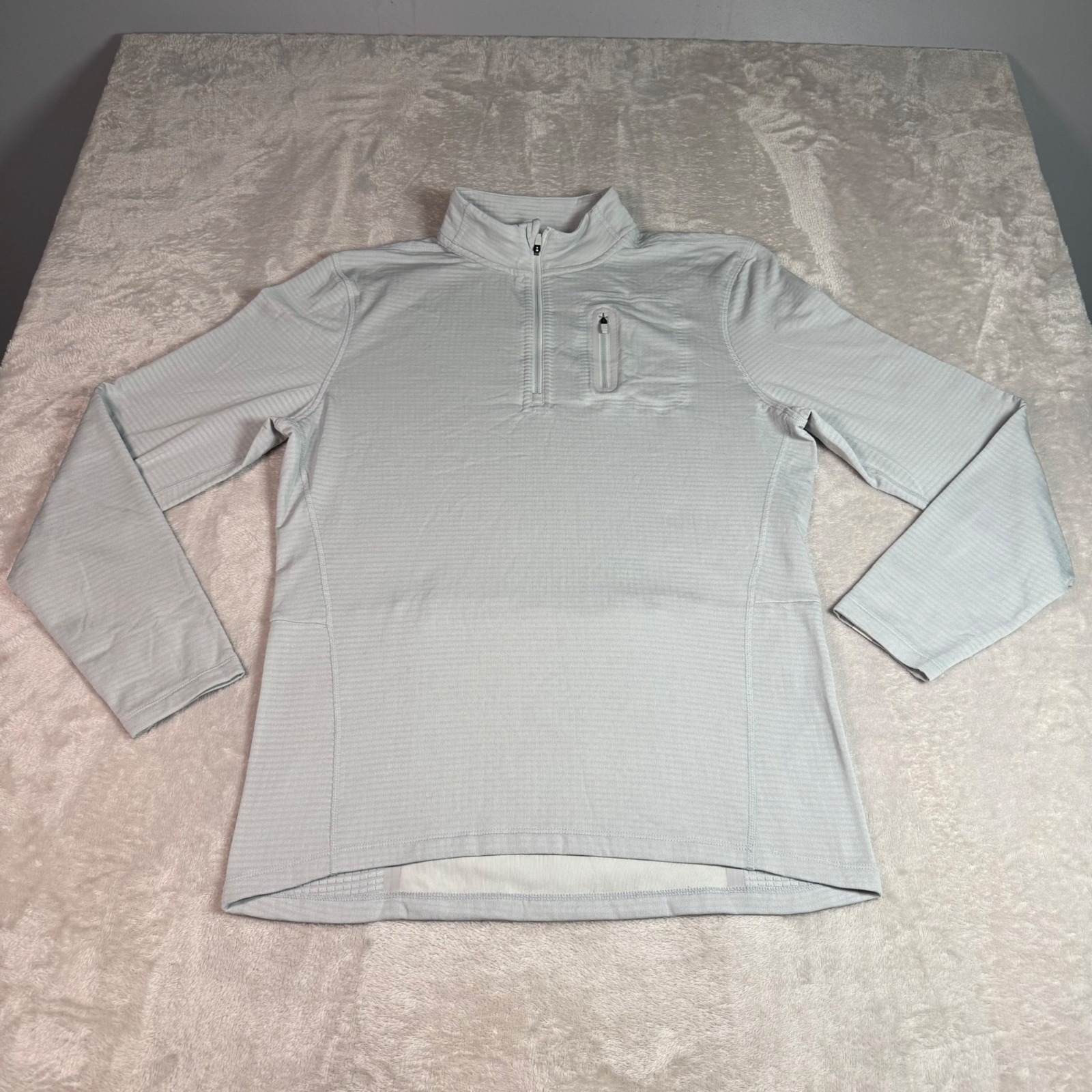 Ten Thousand Mens The Over Zip Pullover Gray Polartec Powergrid M